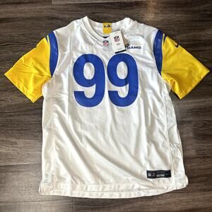 NFL LA Rams Aaron Donald #99 Jersey Extra Large XL White Nike On-Field Dri-Fit